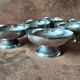 Lot de 6 coupes sur pied métal