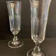 8 antique glass champagne flutes