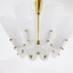 J. T. Kalmar Mid-Century Brass Suspension, Textured White Glass, 1950s