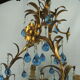 Lustre pampilles bleues a 3 feux