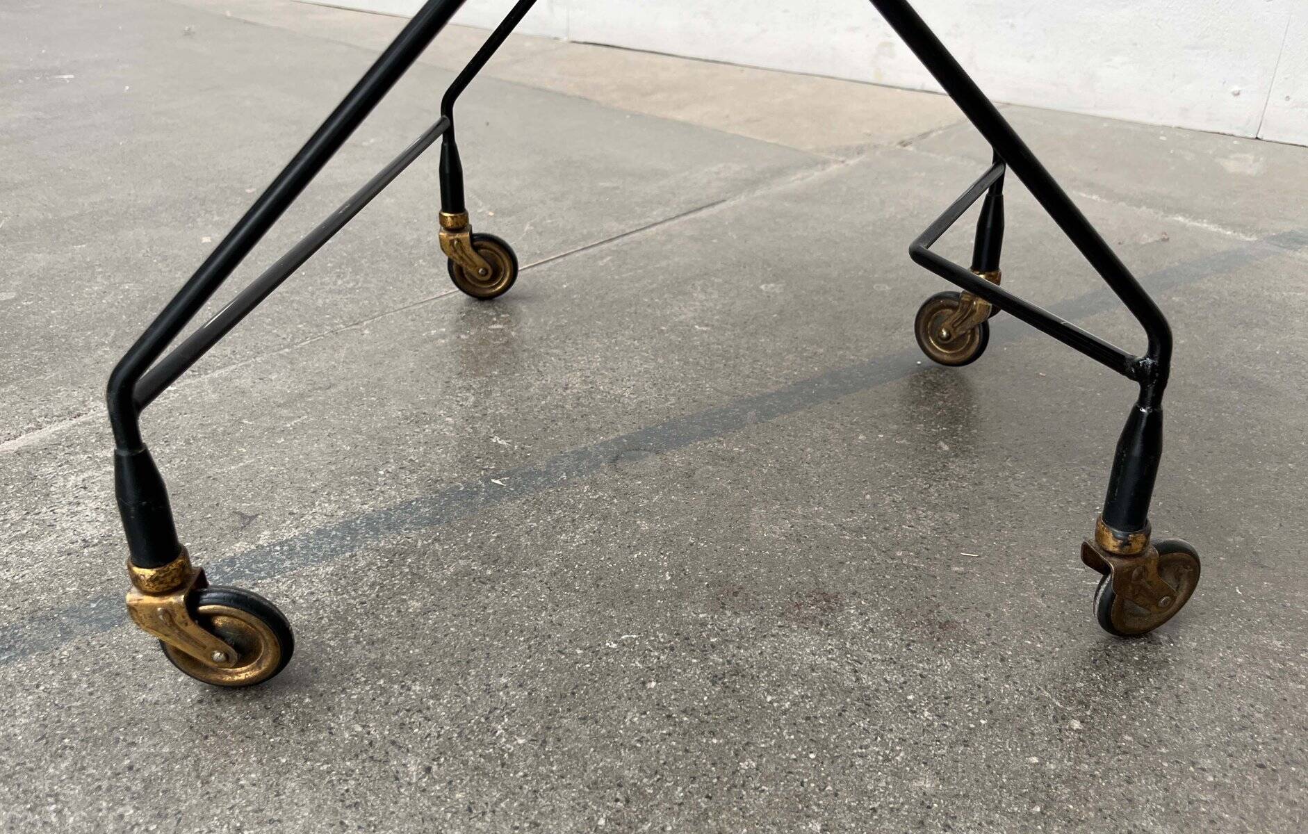 Modern folding teak trolley from the mid-century, Sweden, 1960s