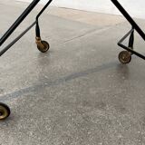 Modern folding teak trolley from the mid-century, Sweden, 1960s