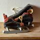 Pair of vintage Polar Match ice skates with carrying bag - 1970s