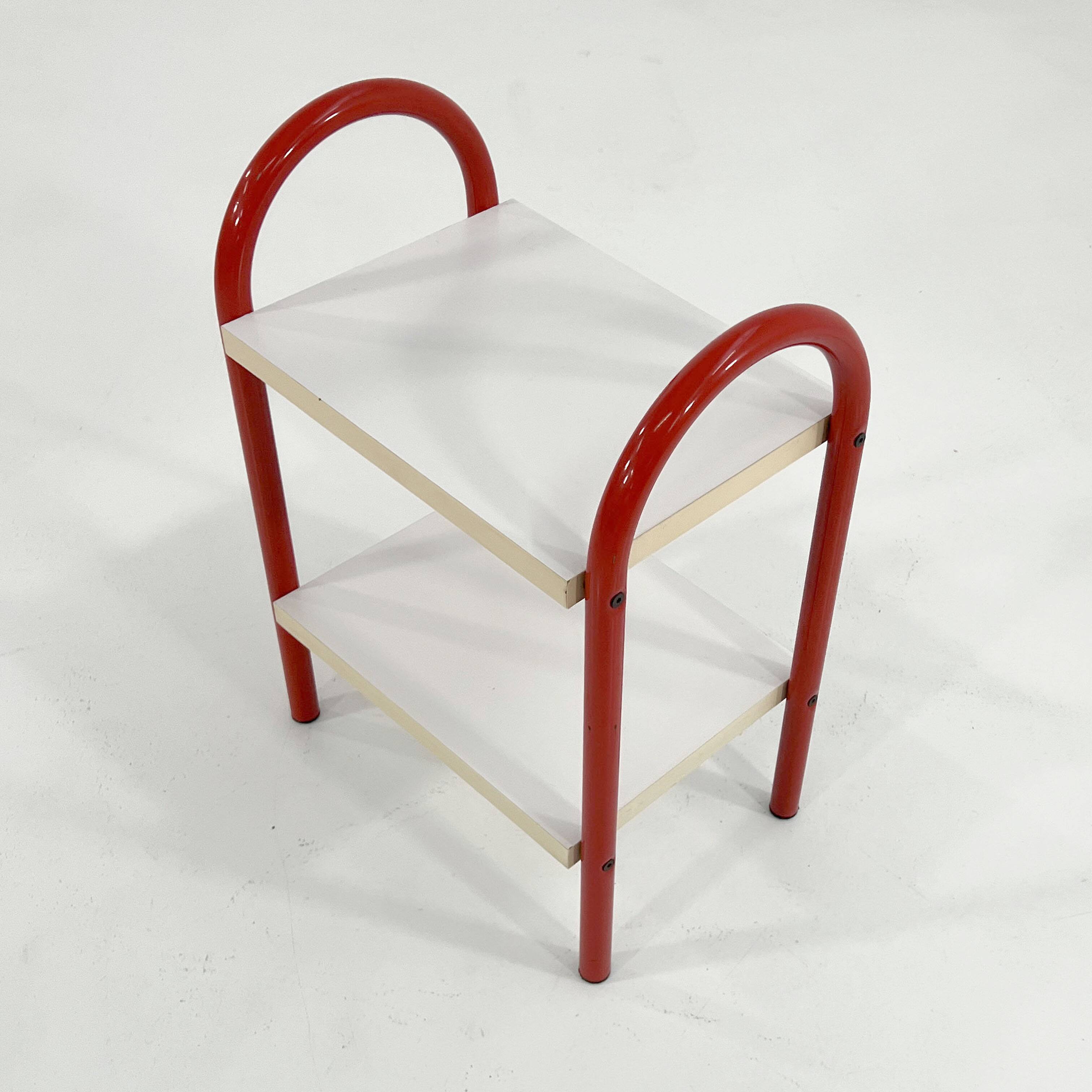 Coral tubular side table, 1980