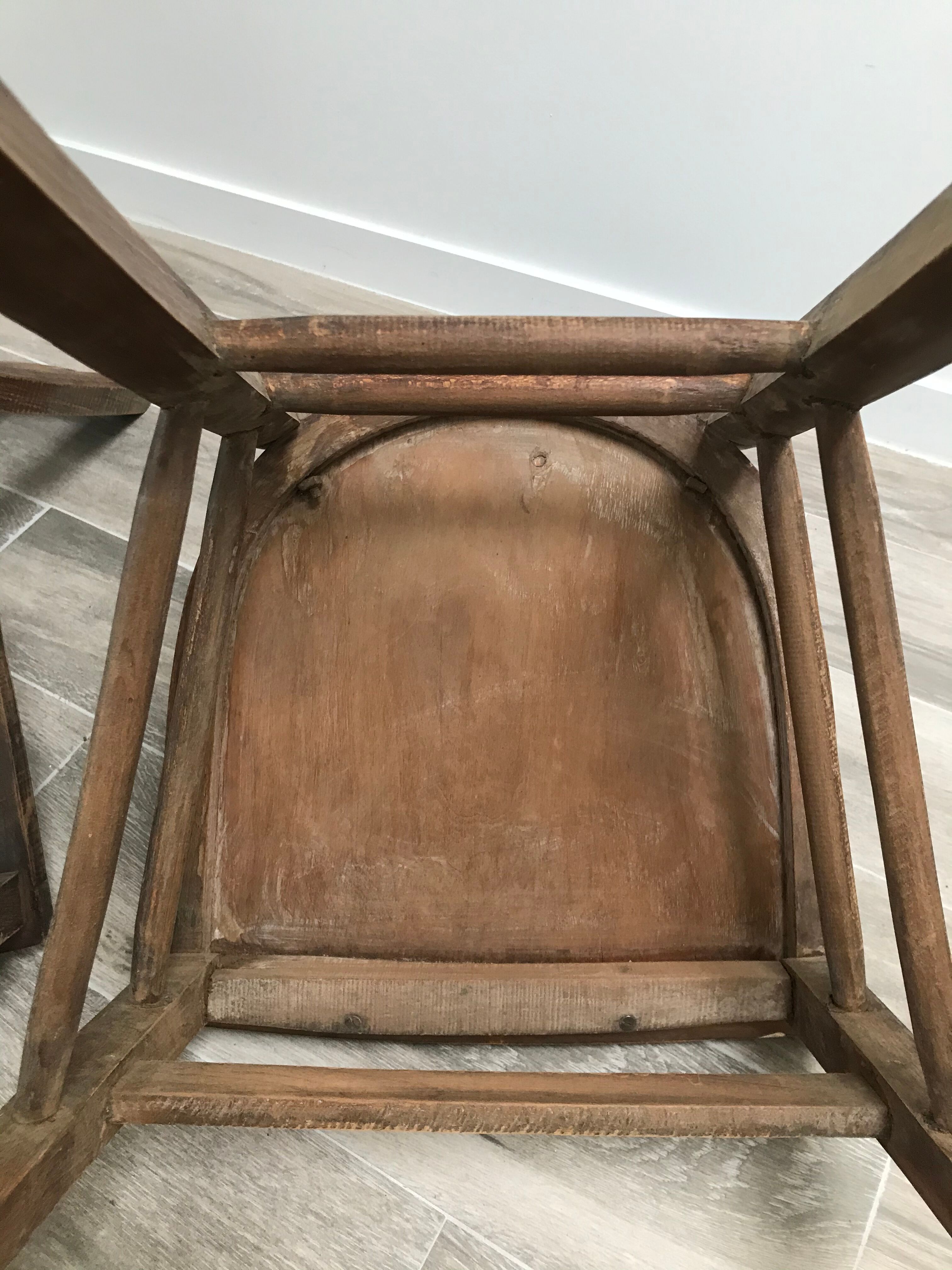 Engraved 1930 bistro chair