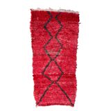 Red Boujad Moroccan rug - 100 x 229 cm