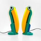 Paire de lampes Toucan par HT Huang en jaune et vert