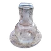 Art Nouveau night service in engraved glass