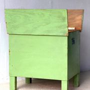 Table de rangement industrielle verte, années 1960