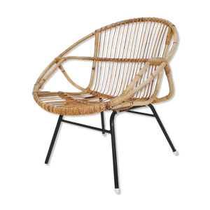 fauteuil en rotin Rohe - 1950