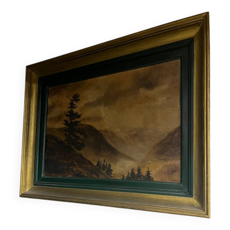 Old painting, early 20th century, landscape