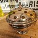 Silver-plated metal flower holder with vintage hallmark