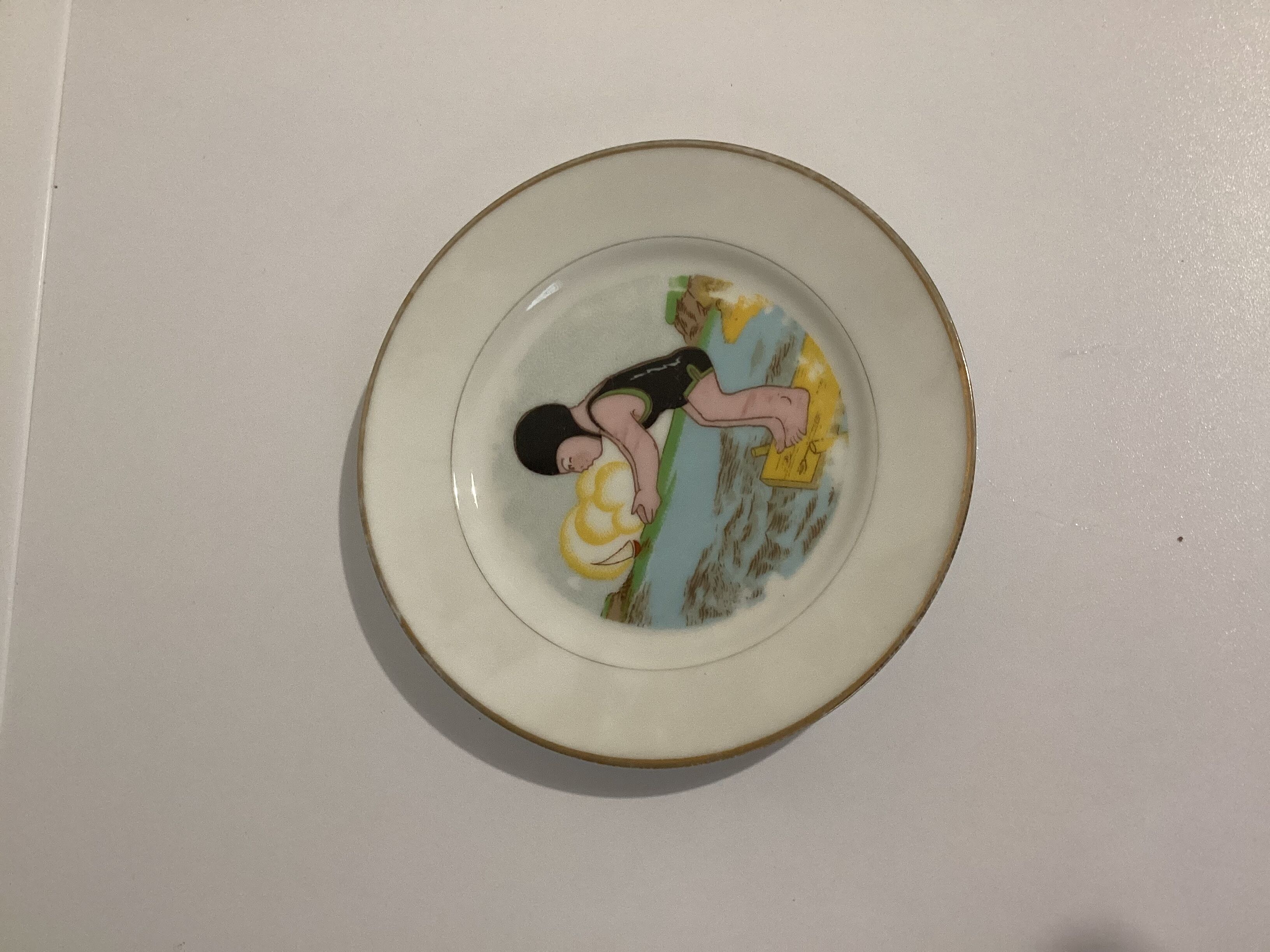 Set of 8 old dessert plates