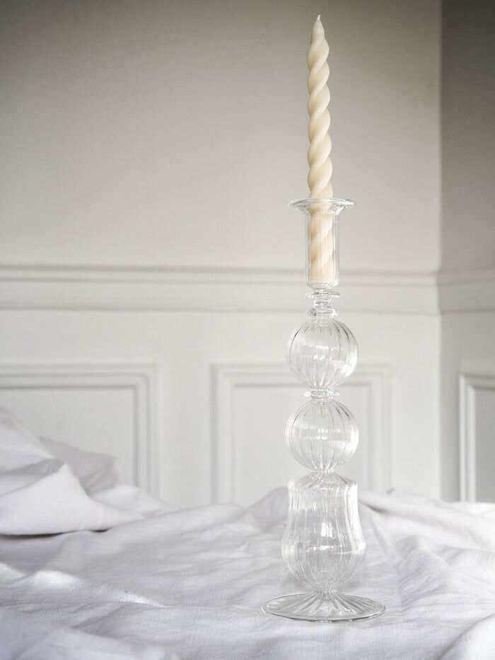 Handcrafted candle holder recycled glass, marly