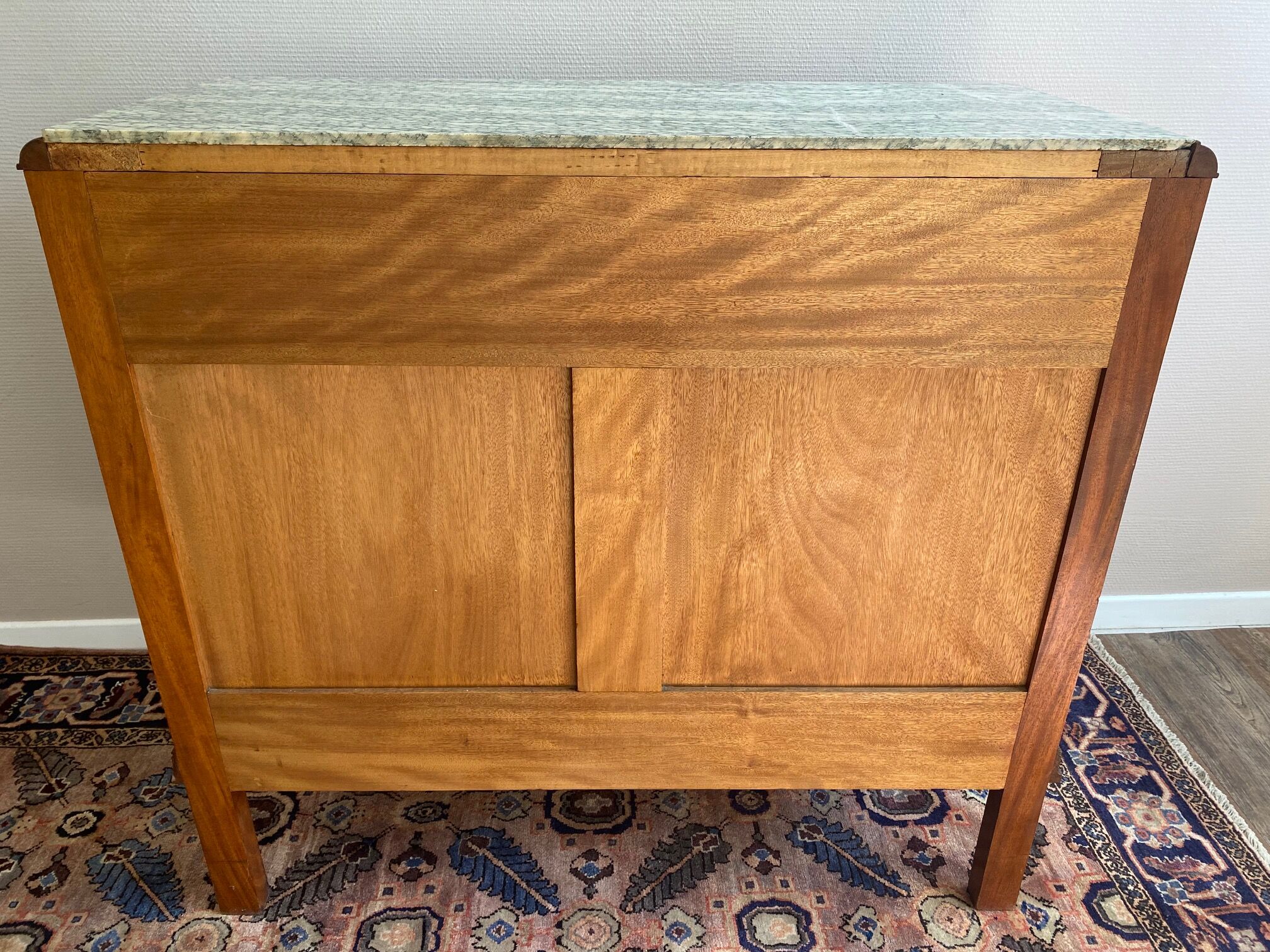 Dresser art deco top green veined marble