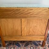 Dresser art deco top green veined marble