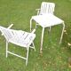 Ensemble salon de jardin en métal 2 chaises, 1 table