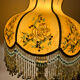 Table lamp, beads and flowers
