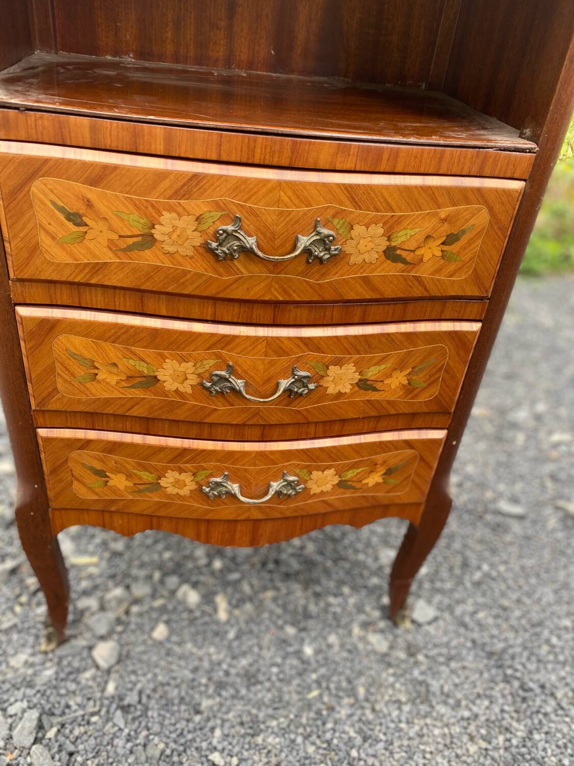 Louis XV style rosewood bedside table