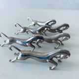 6 knife holders art deco horses