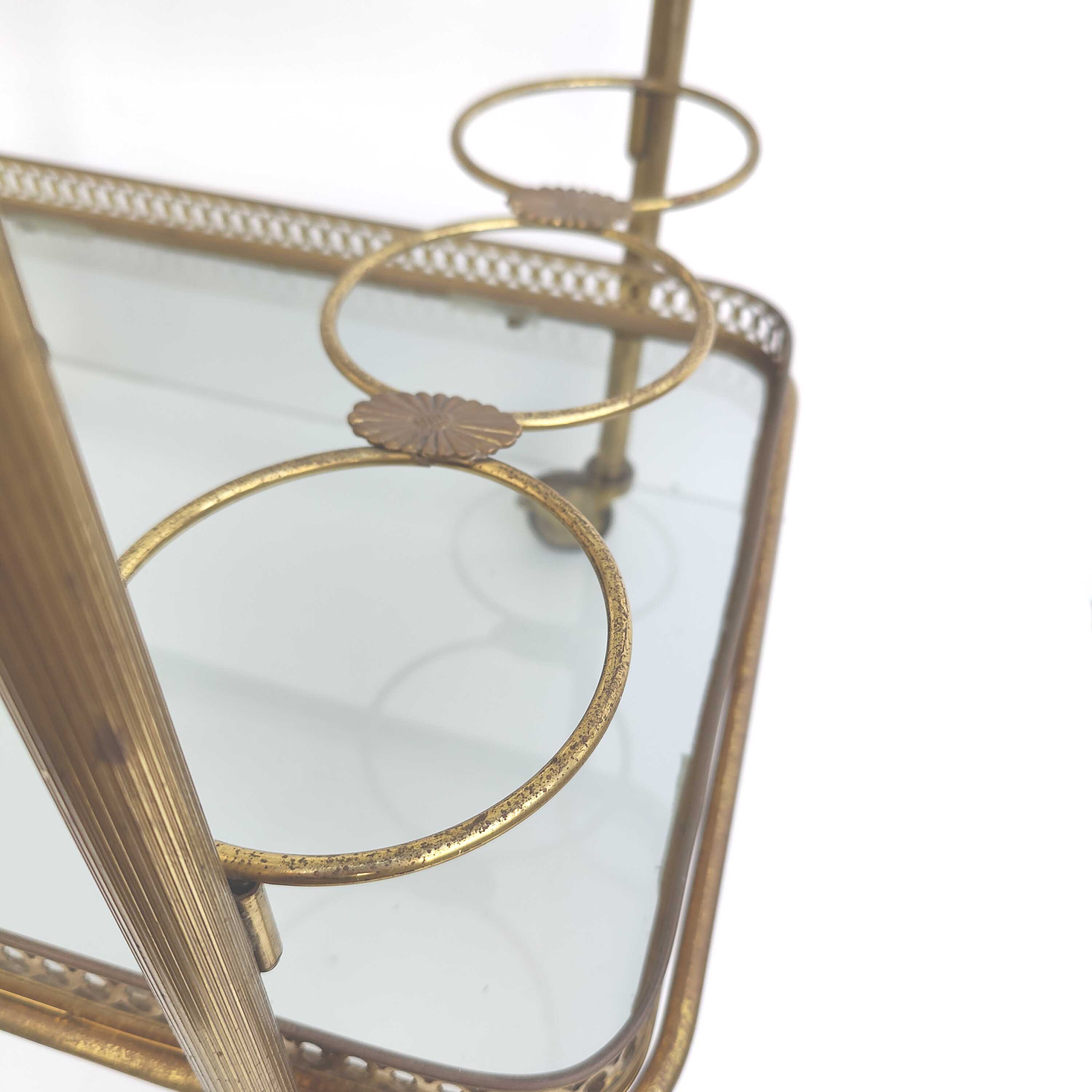 Brass and glass golden bar