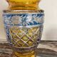 Art Deco polychrome crystal vase
