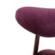Mid-Century heart-shaped chair in plum velvet and beech wood, Poland, 1960s