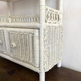 80s rattan shelf