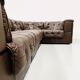 Swiss dark brown patchwork modulair DS-11 sofa by the Desede Design team for DeSede, 1970s