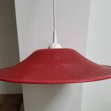 Red perforated hanging