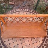 Rattan wall shelf