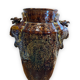 Important Longchamp Griffon vase in golden ceramic