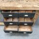 Industrial established furniture two metal doors and 6 wooden drawers