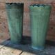 Lot 10 anciens pots de fleuriste en zinc