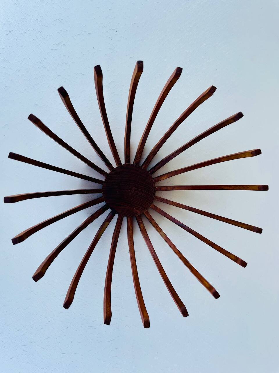 Danish teak and glass centerpiece by Fritz Hansen