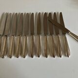 Set of 12 silver-plated table knives fillet 1960