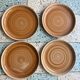 4 flat plates in stoneware