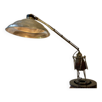 Lampe design industriel upcycline