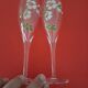2 champagne flutes Perrier Jouet from the 1980s