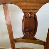 6 chaises anciennes en bois et assise en paille