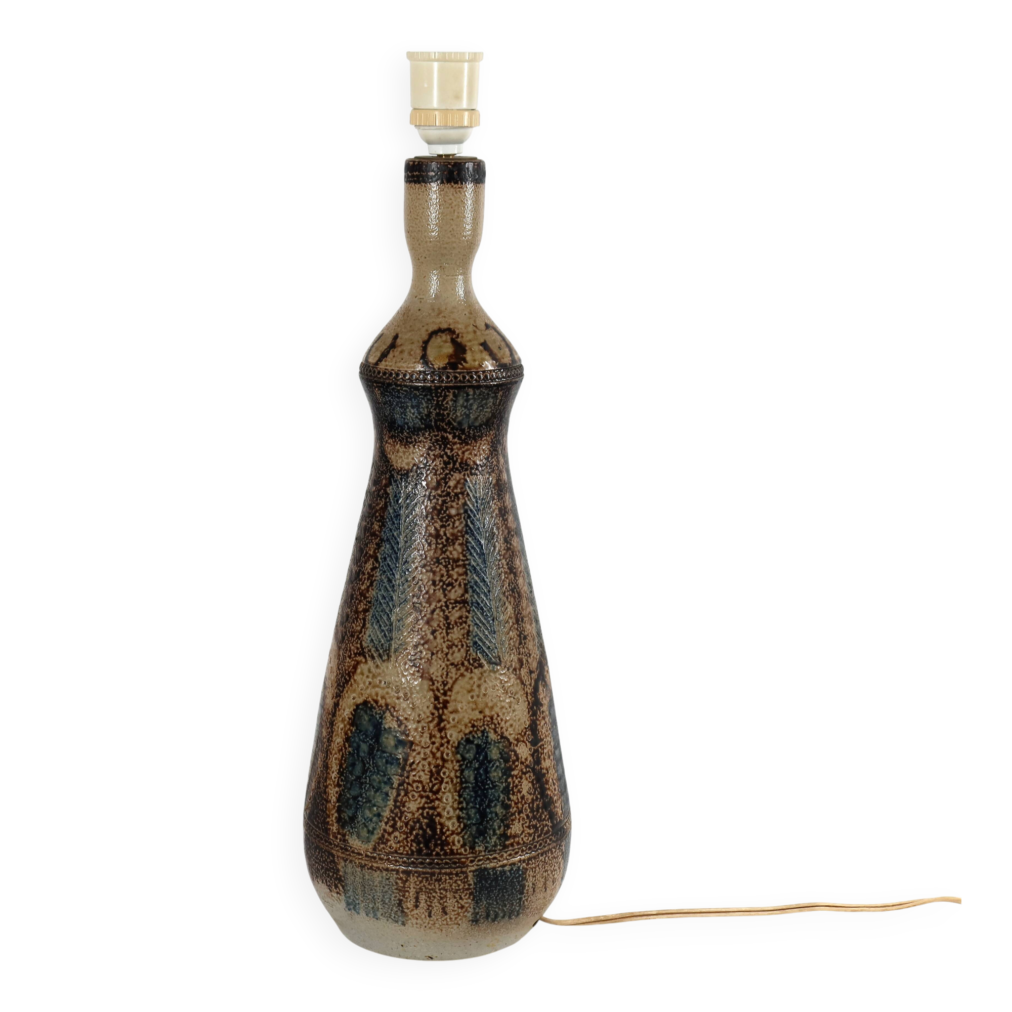 Pied de lampe en céramique vintage signé Jean‑Claude Courjault Kéraluc