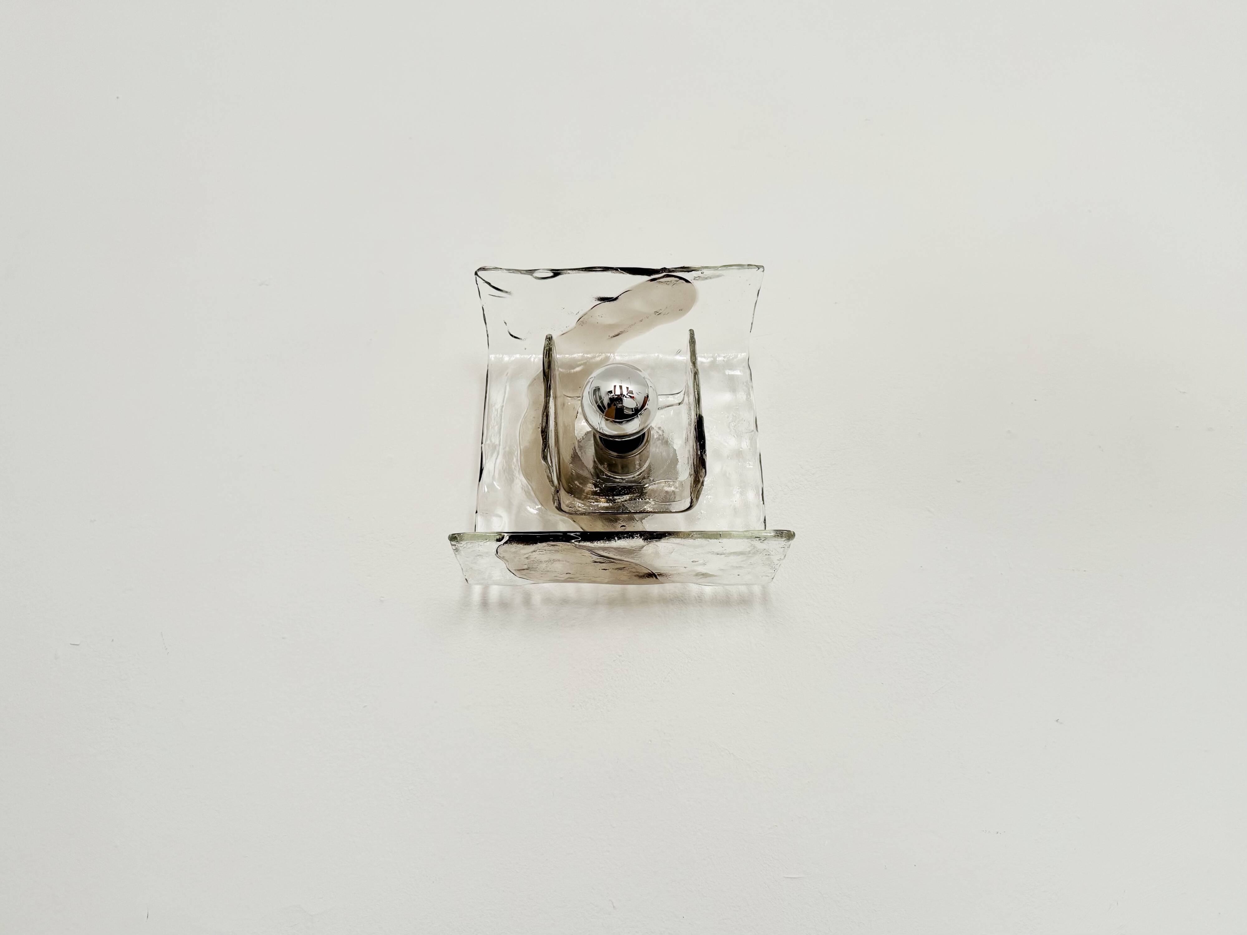 Ensemble de 3 lampes murales ou de plafond en verre de Murano par Carlo Nason pour Mazzega