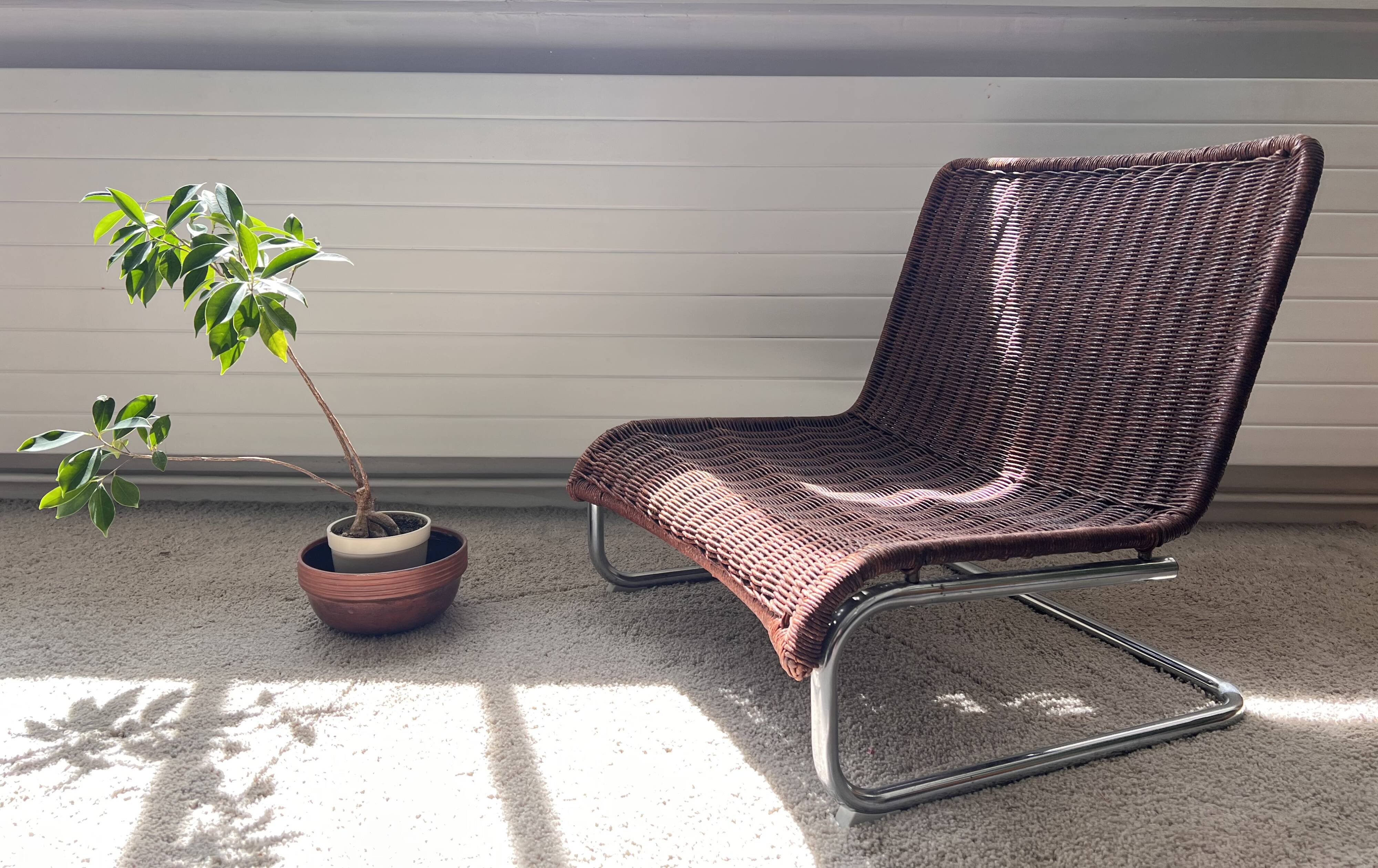 Fauteuil en rotin 70's