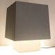 Grey metal cubic design lamp, coloured filters and Japanese signature.