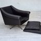 1960s, Danish swivel armchair by Aage Christensen, leather.