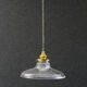 Holophane suspension in translucent glass delivered with brass socket and new cable