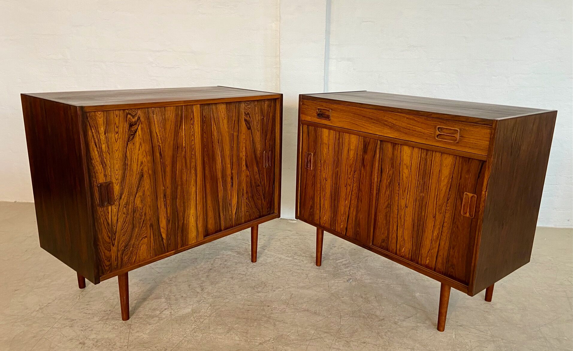 Vintage Danish buffets in rosewood from the 1960s.