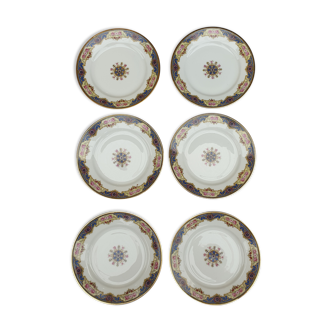 UML France Limoges porcelain dessert plates
