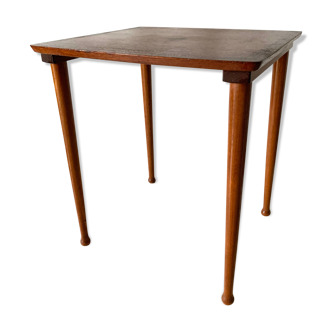 Scandinavian side table in teak Mobelintarsia