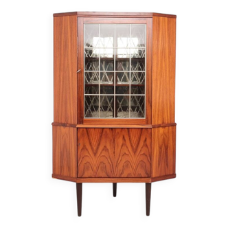 Vitrine d'angle en palissandre danois, années 1960